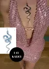 Geçici Yılan Figürlü 12 Saat Sonra Kararan Dövme Tatto
