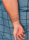 Gerçekçi Geçici Karışık Desenli Kol Bacak Bilek Şerit Dövme Tattoo