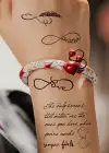 Gerçekçi Yazılı ve Sonsuzluk Dövme Tattoo