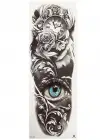 Göz Ve Gül Detaylı Kol Dövme Tattoo