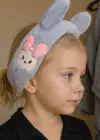 Gri Renk Ayıcık Figürlü Çocuk Peluş Kulaklık