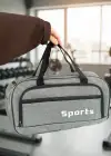 Gri Renk Büyük Boy El Çantası/ Seyahat Çantası