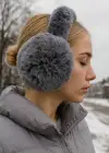 Gri Renk Peluş Kulaklık