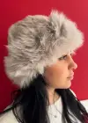 Gri Renk Peluş Şapka
