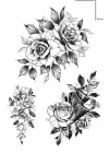 Gül Figürlü Geçici Dövme Tattoo