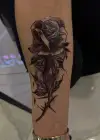 Gül Figürlü Geçici Dövme Tattoo