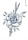 Gül Ve Ok Figürlü 12 Saat Sonra Kararan Geçici Mini Dövme Tattoo