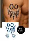 Gülen Yüz Figürlü 12 Saat Sonra Kararan Geçici Mini Dövme Tattoo