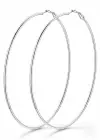 Gümüş Renk 100MM Çelik Halka Küpe (Çift)