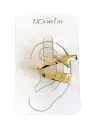 Gümüş Renk 14K Altın Kaplama TX Ear Cuff (Tek)