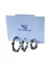 Gümüş Renk 3lü YSX Küpe Set