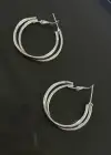 Gümüş Renk 30MM Halka Küpe (Çift)