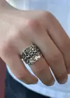 Gümüş Renk Ayarlanabilir Çelik Erkek Yüzük