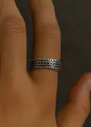 Gümüş Renk Ayarlanabilir Çelik Erkek Yüzük