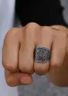 Gümüş Renk Ayarlanabilir Çelik Erkek Yüzük