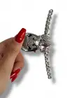 Gümüş Renk Ayıcık Figürlü Metal Mandal Toka