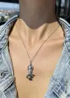 Gümüş Renk Balık Figürlü Çelik Kolye