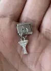Gümüş Renk Bardak Figürlü Taş Detaylı Çelik Nomination Charm (Tek)