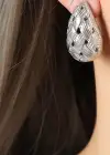 Gümüş Renk Bottega Çelik Küpe (Çift)