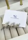 Gümüş Renk Çarpı Detaylı VİP 3lü YSX Küpe Set