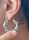 Gümüş Renk Çelik Halka Küpe (Çift)