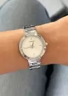 Gümüş Renk Çelik Kordonlu Kadın Saat