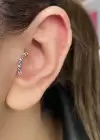 Gümüş Renk Cerrahi Çelik Tragus/Kıkırdak Küpe/Piercing (Tek)