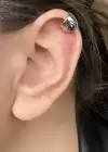 Gümüş Renk Cerrahi Çelik Tragus/Kıkırdak Küpe/Piercing (Tek)