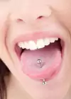 Gümüş Renk Cerrahi Çelik Ucu Toplu Dil Dudak Piercingi  (6MM)