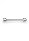 Gümüş Renk Cerrahi Çelik Ucu Toplu Dil Dudak Piercingi  (6MM)
