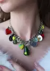 Gümüş Renk Charm Detaylı Tasarım Kolye