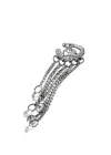 Gümüş Renk Çiçek Figürlü Sallantılı Ear Cuff (Tek)