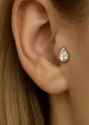 Gümüş Renk Damla Figürlü Cerrahi Çelik Tragus/Kıkırdak Küpe/Piercing (Tek)