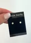 Gümüş Renk Delik Gerektirmeyen Cerrahi Mıknatıslı Çelik Piercing