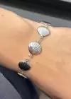 Gümüş Renk Deniz Kabuğu Çelik Bileklik