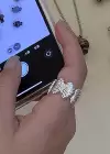 Gümüş Renk Deniz Kabuğu Figürlü Ayarlanabilir Yüzük