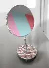 Gümüş Renk Dönebilir Metal Masa Aynası