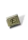 Gümüş Renk E Harf Çelik Nomination Charm (Tek)