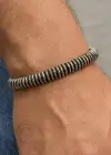 Gümüş Renk Erkek Çelik Kelepçe Bileklik