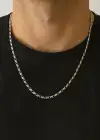 Gümüş Renk Erkek Zincir Çelik Kolye (50cm)