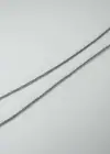 Gümüş Renk Erkek Zincir Çelik Kolye (55cm)