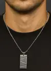 Gümüş Renk Erkek Zincir Çelik Kolye (60cm)