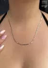 Gümüş Renk Ezme Pul Kolye