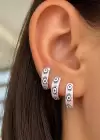 Gümüş Renk Göz Figürlü 3lü YSX Küpe Set
