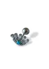 Gümüş Renk Göz Figürlü Çelik Tragus/Kıkırdak Küpe/Piercing (Tek)