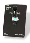 Gümüş Renk Göz Figürlü Çelik Tragus/Kıkırdak Küpe/Piercing (Tek)