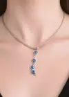 Gümüş Renk Göz Figürlü İtalyan Zincir Detaylı Çelik Kolye