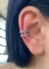 Gümüş Renk Halka Ear Cuff (Çift)