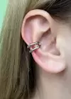 Gümüş Renk Halka Ear Cuff (Tek)