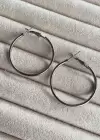 Gümüş Renk Halka Küpe 40MM (Çift)